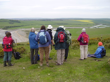 Looking down into Cuckmere Haven